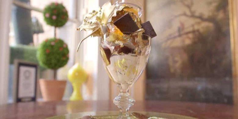 Topping dari Daun Emas 23 Karat, Inilah Makanan Penutup Termahal di Dunia